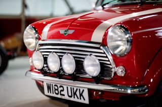 Close Up Of A 2000 Rover Mini Classic Cooper Sport At Haynes Motor Museum