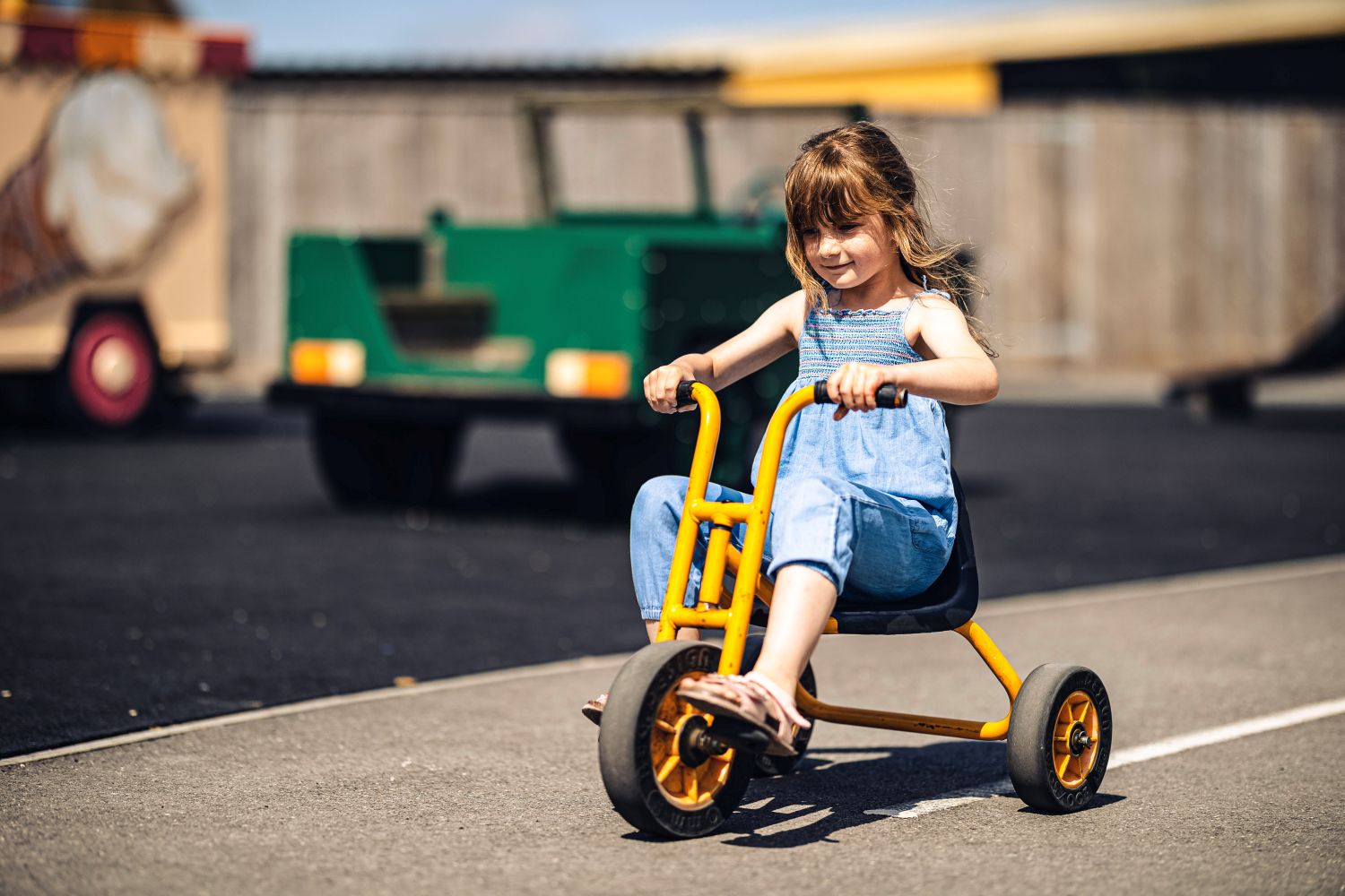 Girl On Scooter In Haynes Motor Museum's Outdoor Play Area