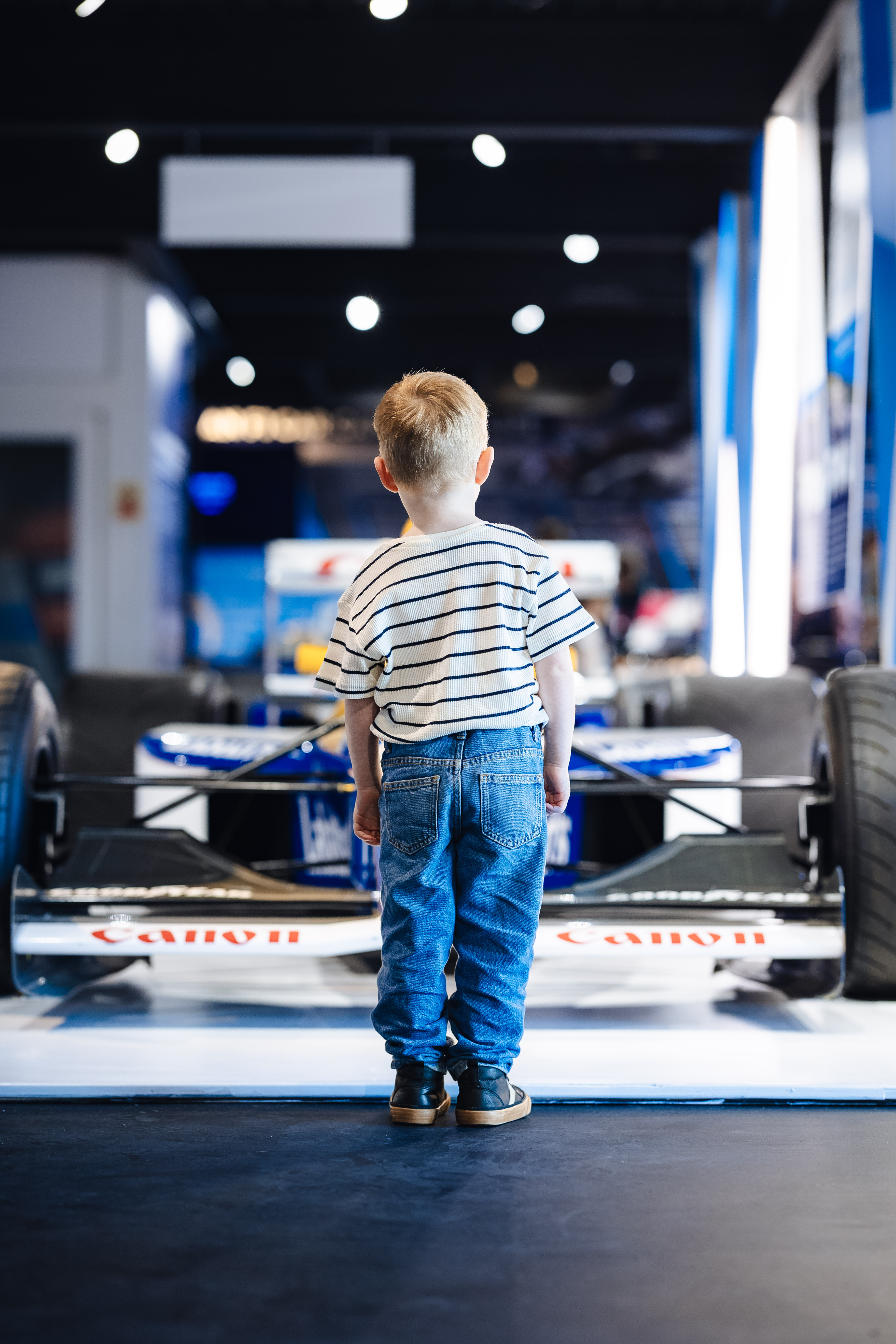 Boy Looking At Formula 1 Car In Haynes Motor Museum