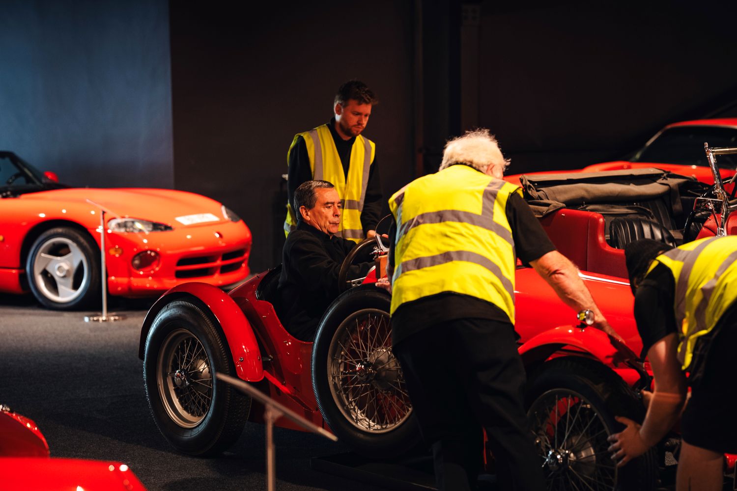 Volunteers Moving Car