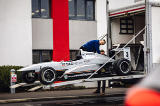 Lewis Hamilton’S Championship Winning Tatuus Formula Renault Arriving At Haynes Motor Museum