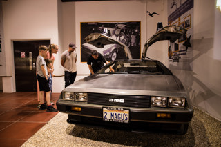 Famiyl With Delorean
