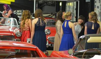 Prom night at Haynes Motor Museum, Somerset